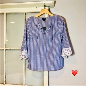 Striped lacy Tunic a.n.a